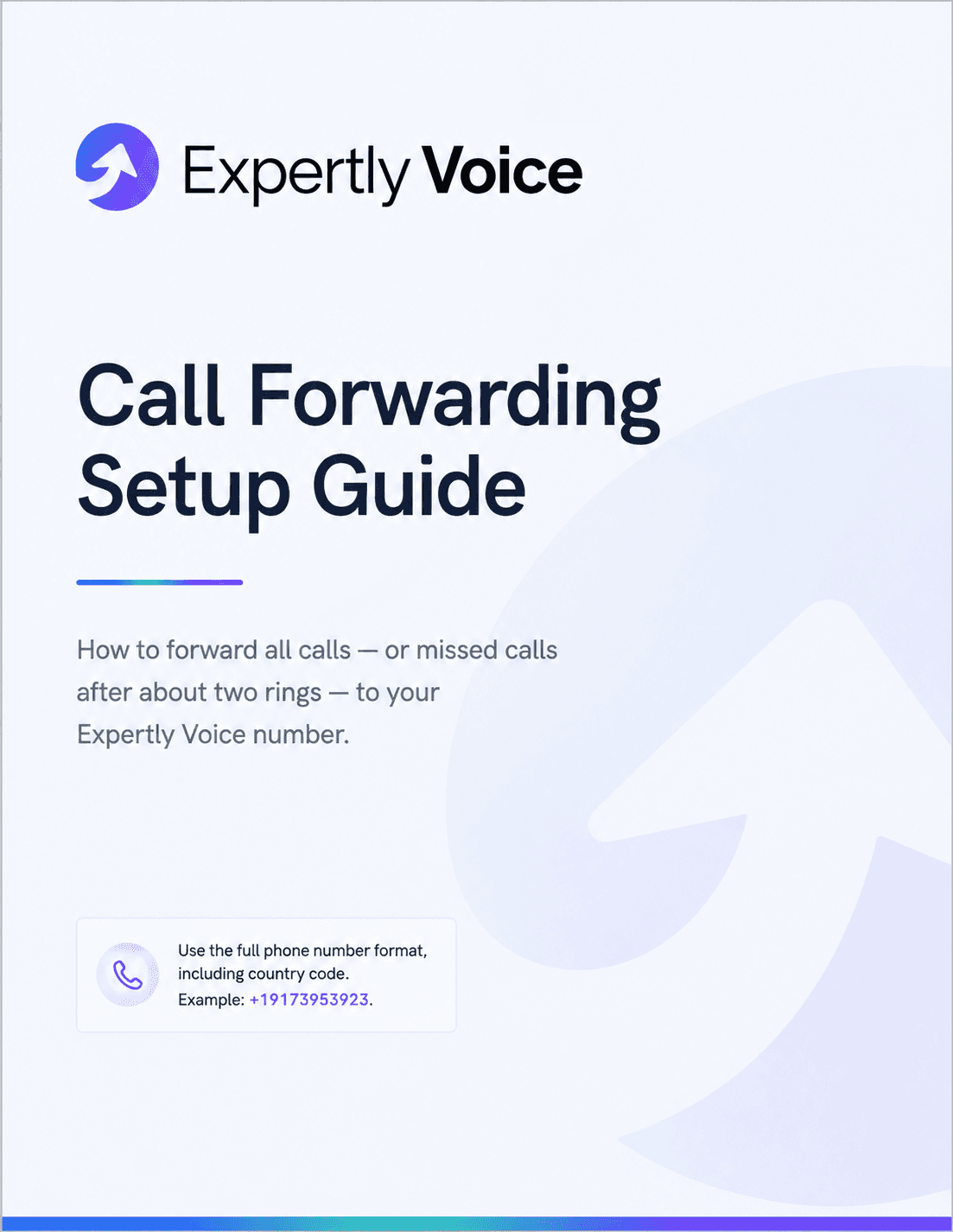 Expertly Voice Call Forwarding Setup Guide cover image